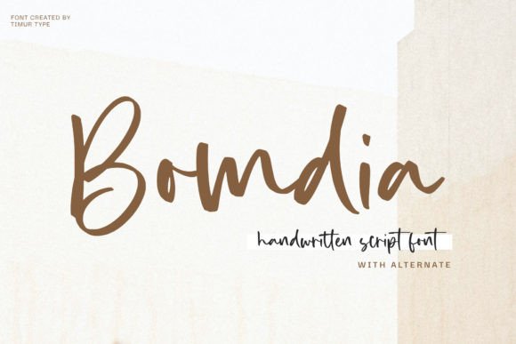 Bomdia: A Handwritten Script Font for Distinctive Branding