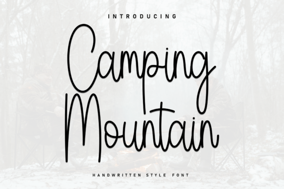 Camping Mountain: An Organic Journey Through Nature Typography