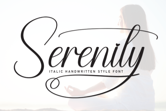 Serenity Font: Handwritten Romance for Your Designs