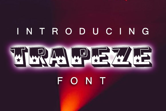 Trapeze: A Decorative 3D Font for Eye-Catching Designs